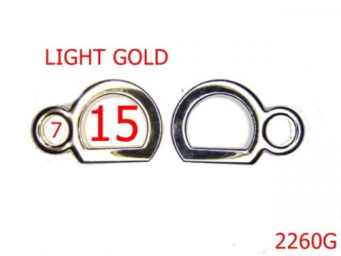 Inel dubla sustinere 1.5 cm /zamac/gold 2260G de la Metalo Plast Niculae & Co S.n.c.