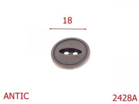Nasture metalic 18 mm antic 1C2 2428A de la Metalo Plast Niculae & Co S.n.c.
