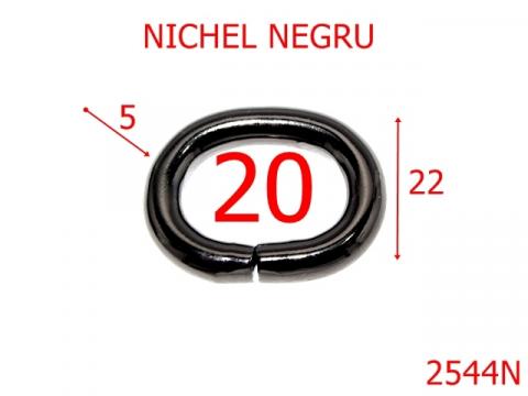 Inel oval 20 mm 5 nichel negru 3J3 2544N