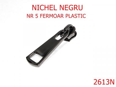 Cursor fermoar plastic nr.5 nichel negru 2F2 2613N de la Metalo Plast Niculae & Co S.n.c.