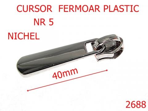 Cursor fermoar plastic Nr.5 mm nichel 2G1 2688
