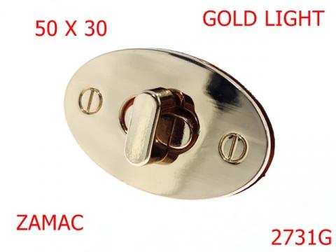 Inchizatoare poseta 50x30 mm gold light 13i12 2731G de la Metalo Plast Niculae & Co S.n.c.