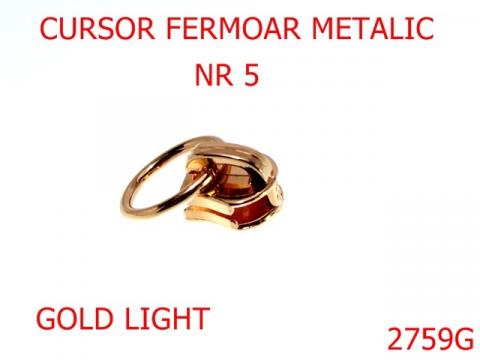 Cheita fermoar metalic 5 mm gold light 2C5 2759G