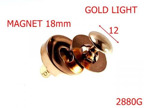 Magnet 18 mm gold light 15B1 7G7 2880G