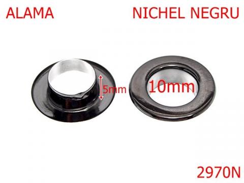 Ochet inoxidabil 10 mm nichel negru 2970N de la Metalo Plast Niculae & Co S.n.c.