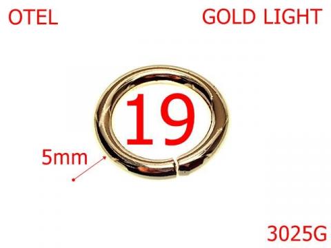 Inel rotund 19 mm 5 gold light 4D6 3025G