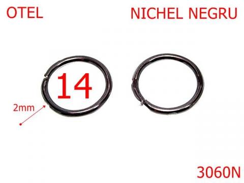 Inel rotund 14 mm 2 nichel negru 4E3 3060N de la Metalo Plast Niculae & Co S.n.c.