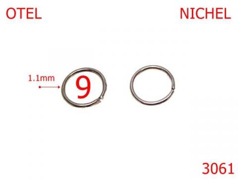 Inel rotund 9 mm 1.1 nichel 4F3 4E3 3061