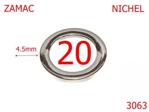 Inel rotund 20 mm 4.5 nichel 4F4 3063 de la Metalo Plast Niculae & Co S.n.c.
