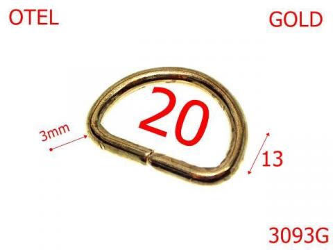 Inel D 20 mm 3 gold 3A1 3093G de la Metalo Plast Niculae & Co S.n.c.