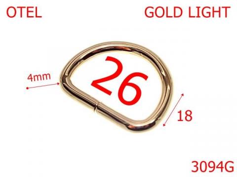 Inel D 26 mm 4 gold 3E1 3094G de la Metalo Plast Niculae & Co S.n.c.