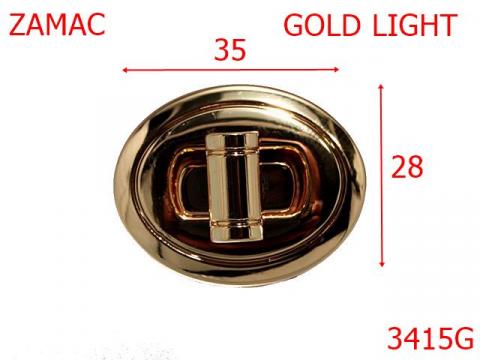 Inchizatoare ovala 35x28 mm gold light 14j17 3415G de la Metalo Plast Niculae & Co S.n.c.