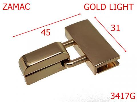 Inchizatoare poseta 31x45 mm gold light 14H11 3417G de la Metalo Plast Niculae & Co S.n.c.