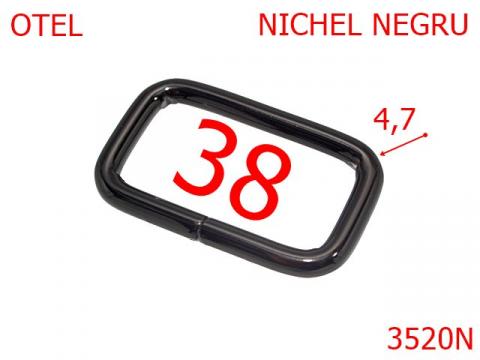 Inel dreptunghiular 38 mm nichel negru 4F8 3G7 3520N de la Metalo Plast Niculae & Co S.n.c.