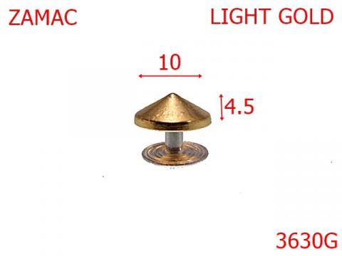 Ornament conic 10 mm gold light 10D26 3630G de la Metalo Plast Niculae & Co S.n.c.
