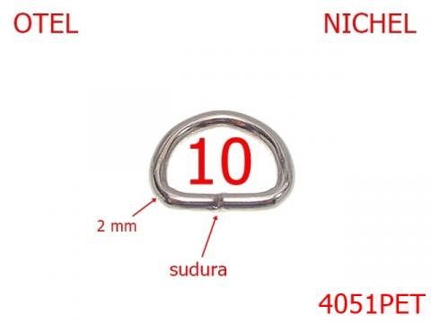 Inel D sudat 10 mm 2 nichel AN24 4051PET de la Metalo Plast Niculae & Co S.n.c.