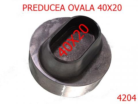 Preducea otel forma ovala 40 mm otel negru 4204 de la Metalo Plast Niculae & Co S.n.c.