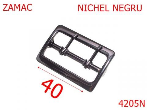 Catarama poseta cu punte mediana  40 mm zamac nichel 4205N de la Metalo Plast Niculae & Co S.n.c.