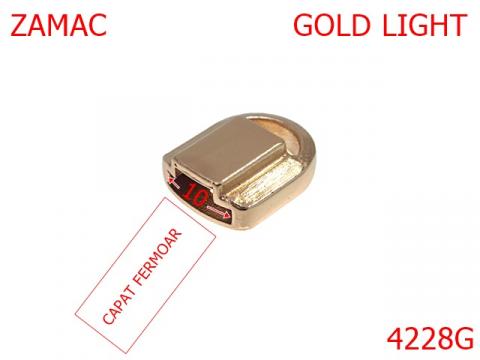 Capat fermoar plastic sau metal 10 mm zamac gold 4228G