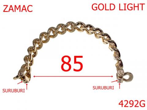 Maner rigid cu suruburi 85 mm zamac gold light 4292G de la Metalo Plast Niculae & Co S.n.c.