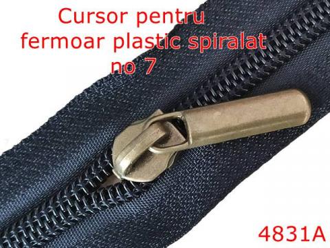 Cursor fermoar spiralat din plastic 4831A