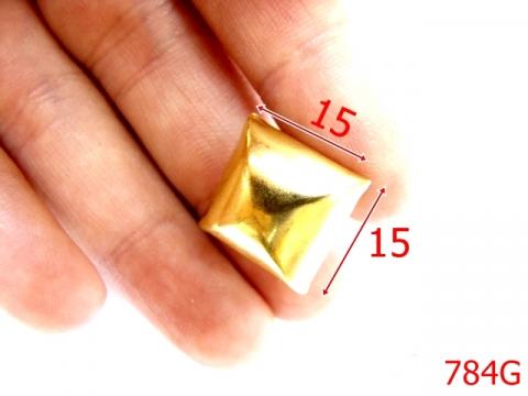 Ornament piramida 15 mm gold 784G de la Metalo Plast Niculae & Co S.n.c.