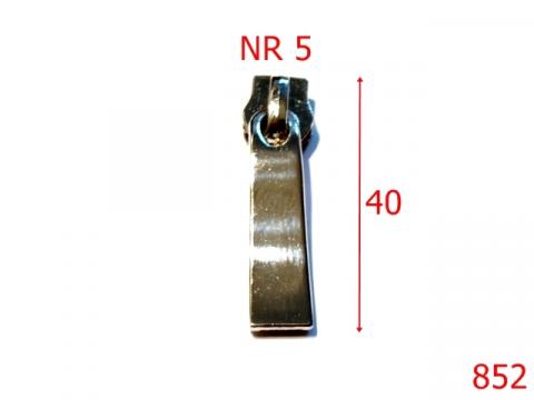 Cursor fermoar plastic Nr 5 mm nichel 852