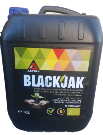 Biostimulator pe baza de acizi humici 100% BlackJak 10L de la Acvilanis Grup Srl