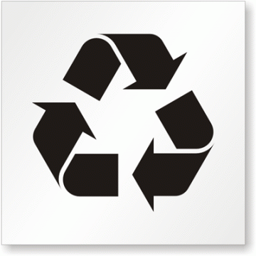 Sablon de gunoI simbol reciclabil