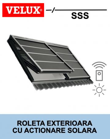 Roleta exterioara economica Velux SSS - cu motor solar de la Deposib Expert