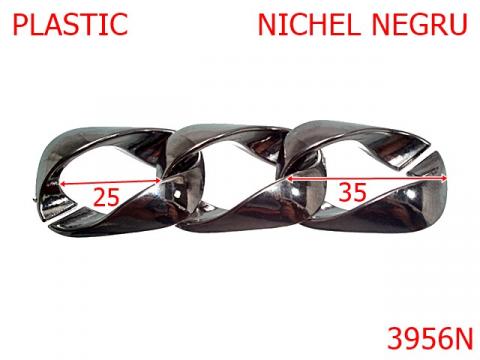 Lant plastic 35 mm nichel negru 3956N/ZA de la Metalo Plast Niculae & Co S.n.c.
