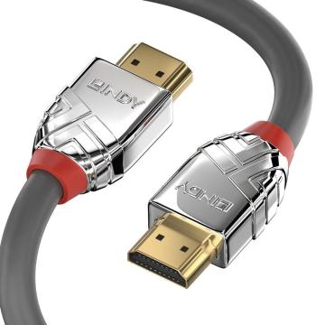Cablu Lindy High Speed HDMI, Cromo Line, 1m, gri