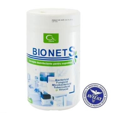 Servetele dezinfectante pentru suprafete Bionet