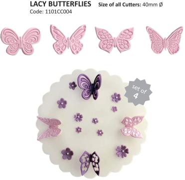 Set 4 forme-cutter fluture, freza patiserie fluture - JEM de la Plasma Trade Srl (happymax.ro)
