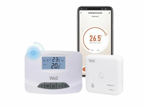 Termostat de ambient inteligent Well, wireless, smart wifi de la Poltherm System Srl