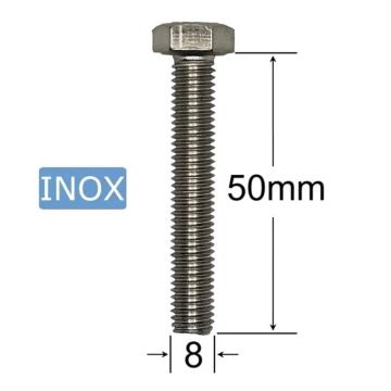 Surub inox M8x50mm cap hexagonal - 50 buc/cutie de la Marisim Total Instal Srl