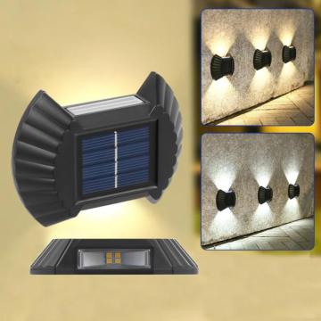 Set 4 lampi solare exterioare pentru perete