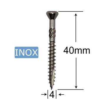 Surub dulgherie inox 4x40mm cap inecat - 250buc/cutie de la Marisim Total Instal Srl