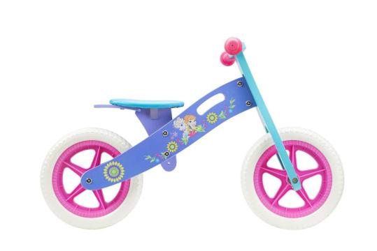 Bicicleta Wooden Balance Bike, Seven, Frozen, 12 inch de la Transilvania Euro Tour Srl