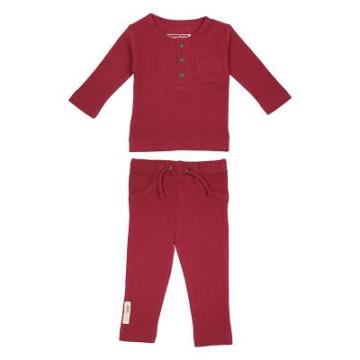 Set lounger bebe cu pantaloni si tricou Lovedbaby