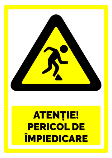 Indicator atentie pericol de impiedicare