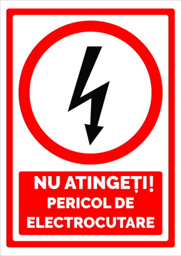 Indicator de securitate nu atinge pericol de electrocutare de la Prevenirea Pentru Siguranta Ta G.I. Srl