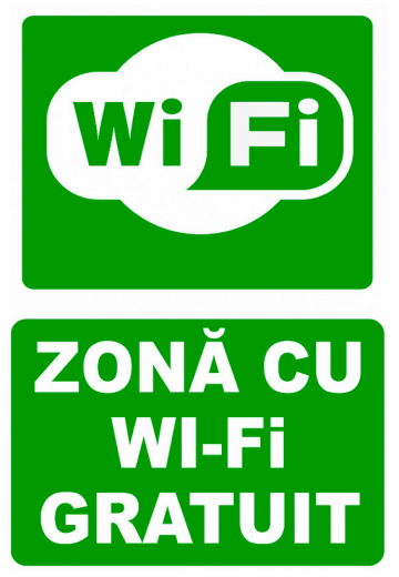 Indicator pentru zona cu wi-fi gratuit de la Prevenirea Pentru Siguranta Ta G.I. Srl