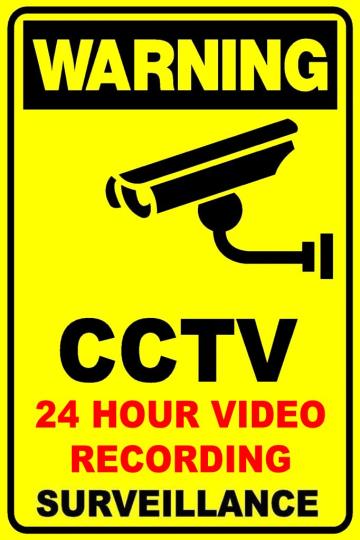 Semn Sign warning cctv 24 hour video recording surveillance