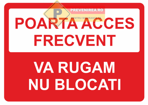 Indicatoare pentru poarta de acces