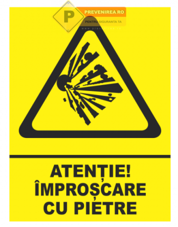 Indicator atentie improscare cu pietre