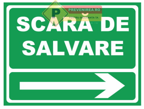 Indicator verde scara de salvare