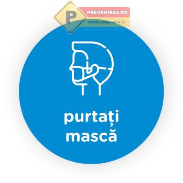 Semn albastru purtati masca