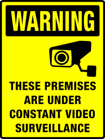 Semn Warning these premises are under constant video