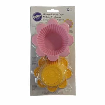 Set forme din silicon Flower pentru briose, 12 buc de la Lumea Basmelor International Srl